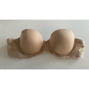 Maidenform Beige Lace Strapless Pushup‎ Bra 0421GP Size 36B